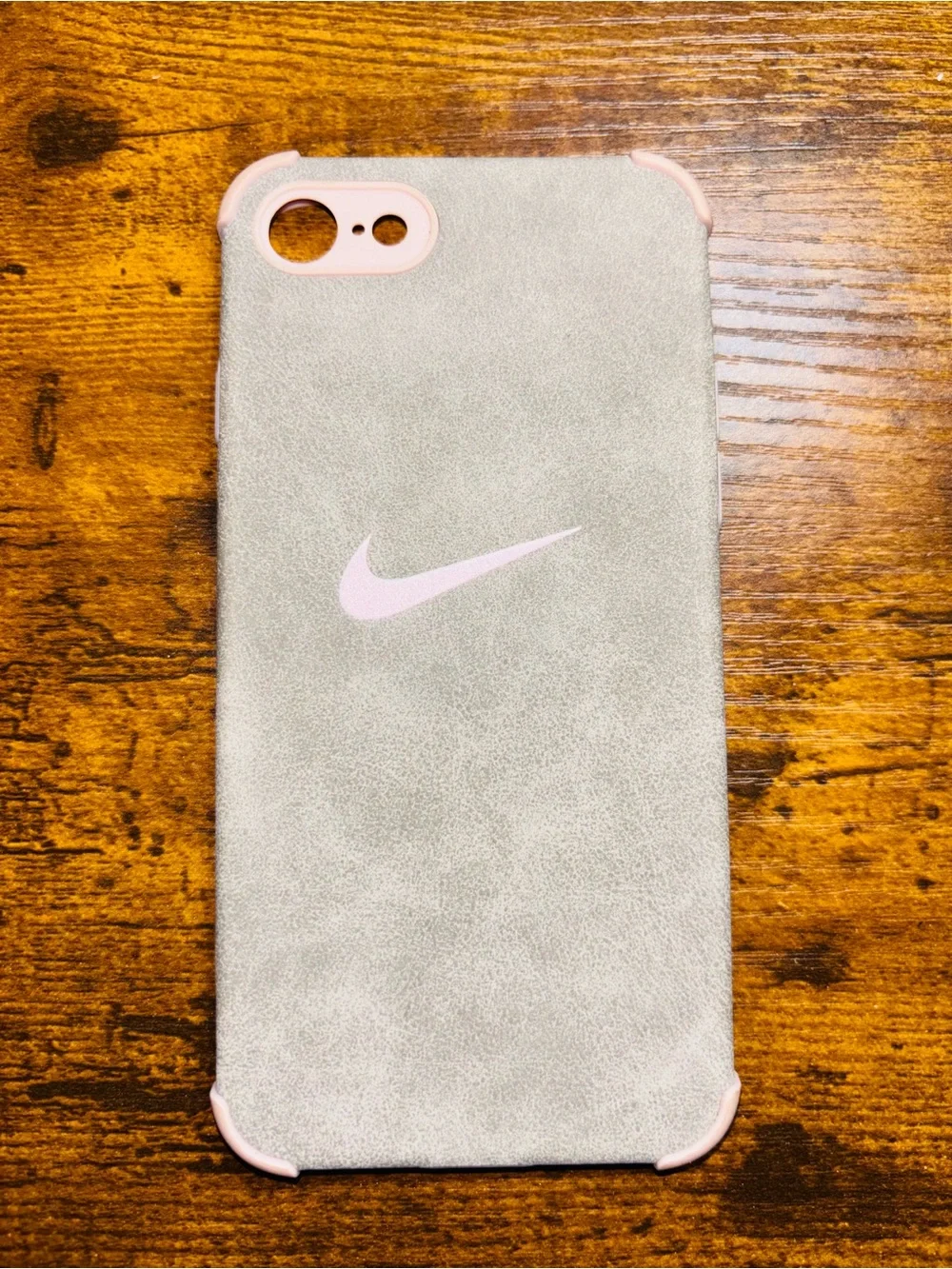Light Pink Suede-Style Phone Case for Se/7/8